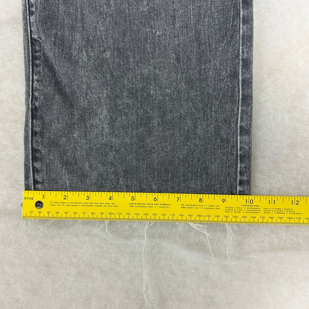Hidden Los Angeles Jeans Womens 25‎ Washed Black Wide Leg Raw Hem Soft Cotton - Picture 13 of 16